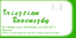 krisztian rovenszky business card